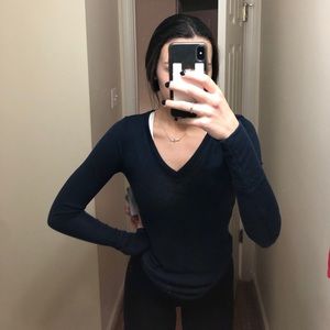 Navy blue hollister long sleeved shirt